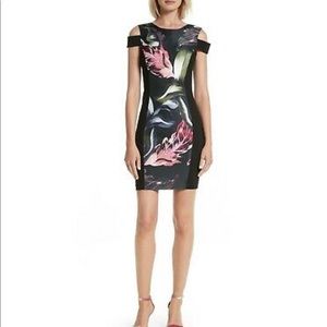 Ted Baker floral bodycon dress medium/Ted Baker Sz 2